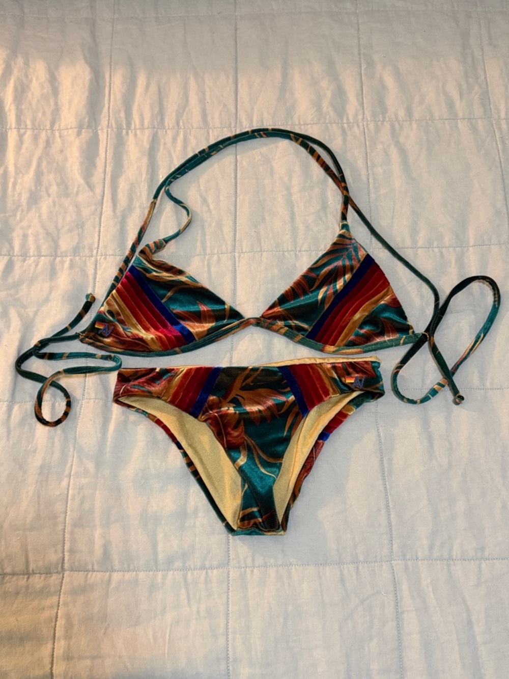 Aviator Nation Velvet Kauai Bikini - Medium/Small